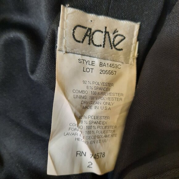 Cache Ruched Stretch Mini Cocktail Dress Size 2 Vintage Y2K 2000s Black Halter - Picture 12 of 12